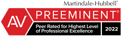 Martindale-Hubbell | Preeminent | Peer Rated for Highest Level of Professional Excellence 2022
