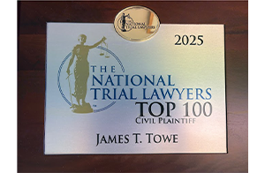 The National Trial Lawyers | Top 100 Civil Plaintiff | James T. Towe | 2025